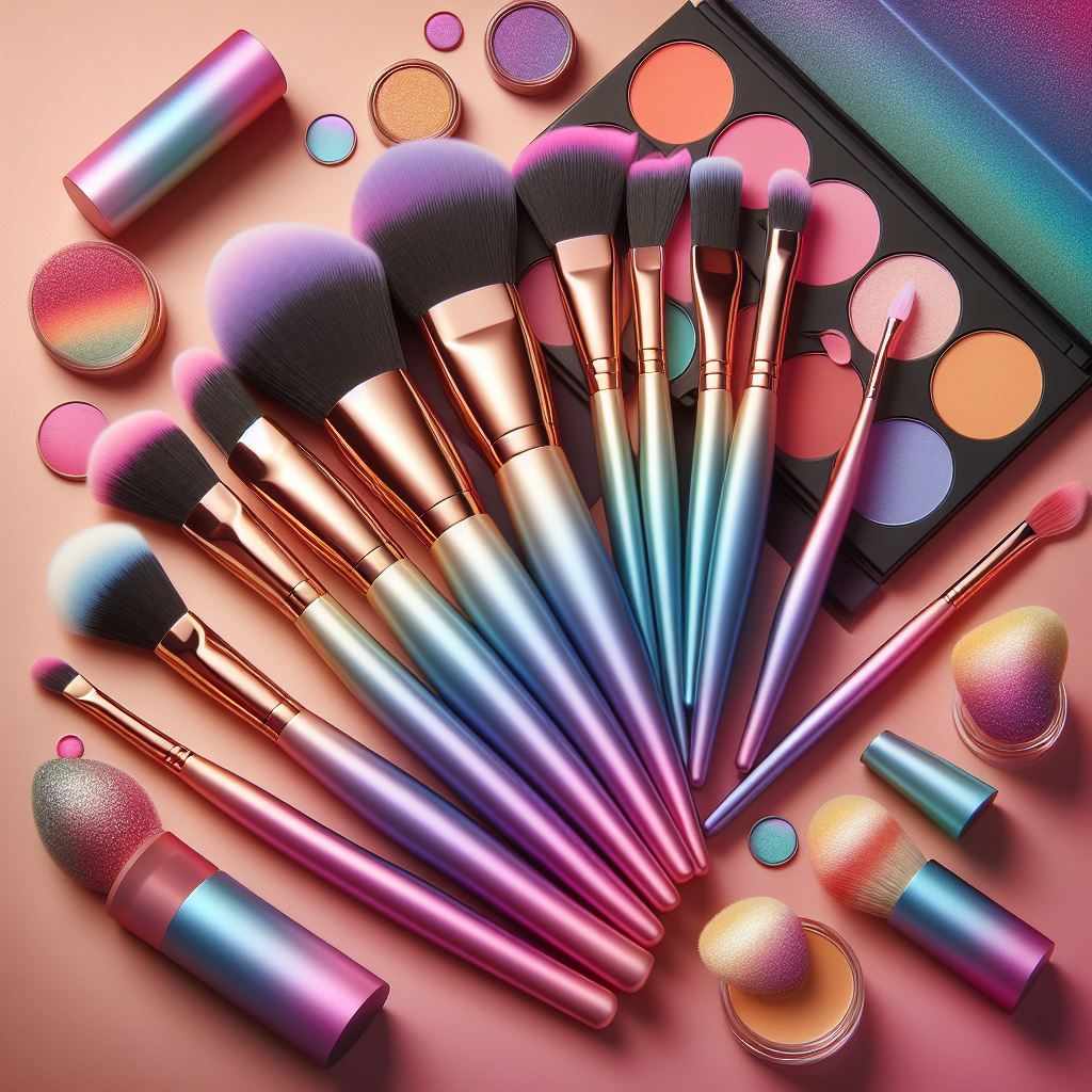 makeup brush set using new Prompts