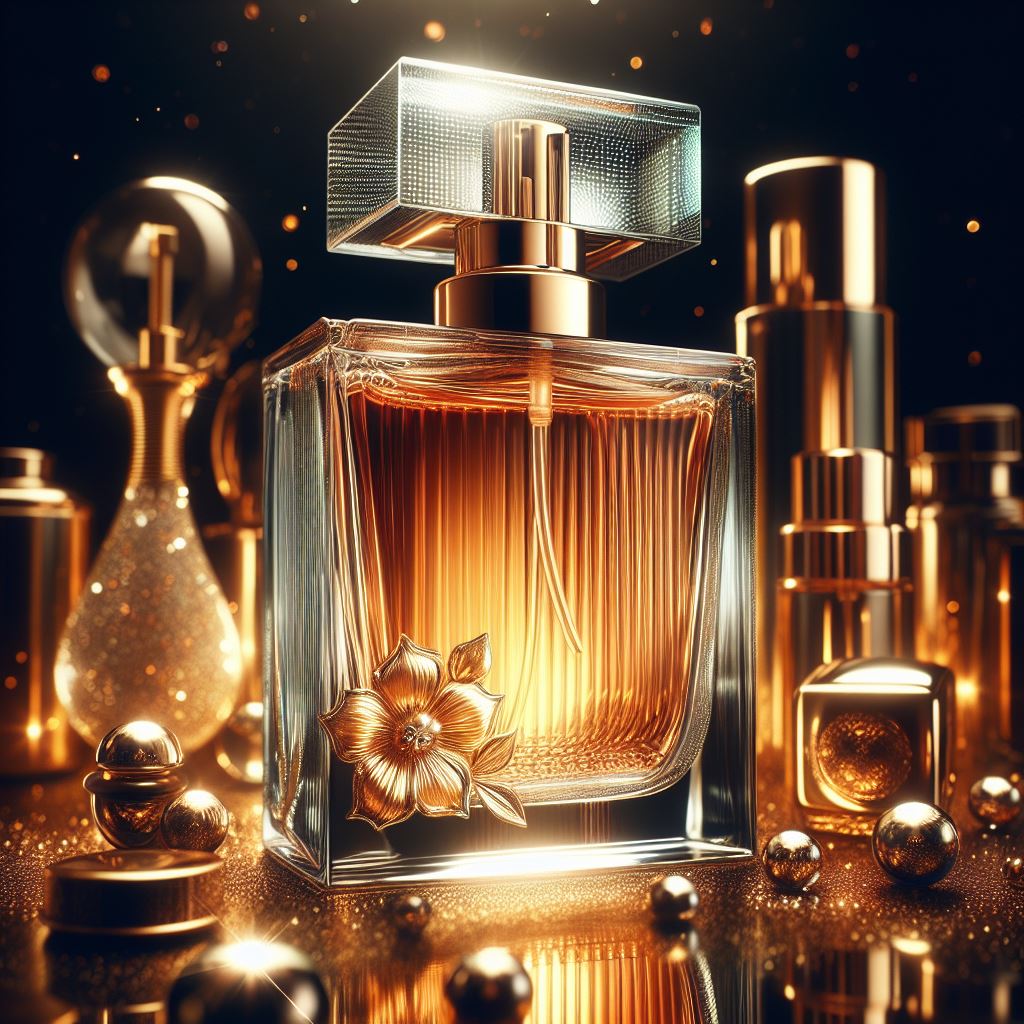 stunning perfume bottle Using Prompts