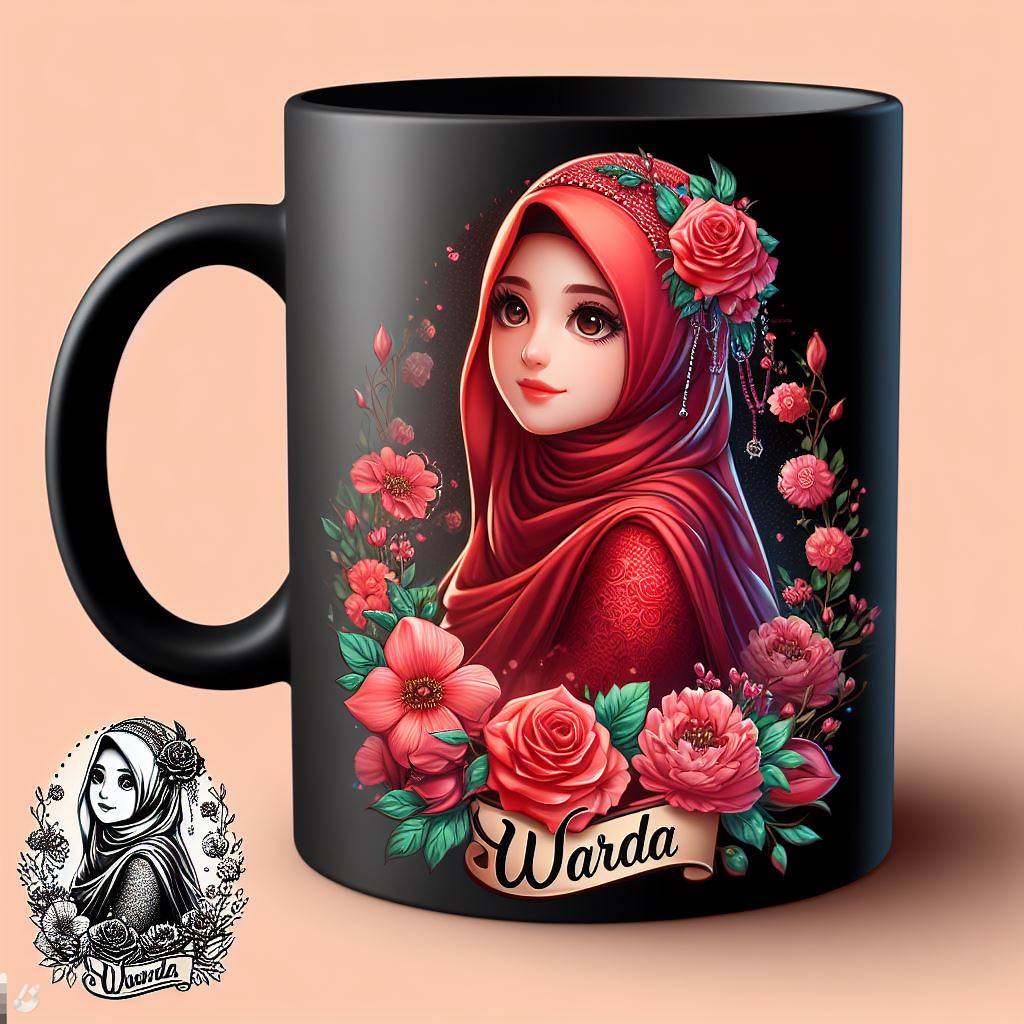 tea Cup With Girl Using Prompts